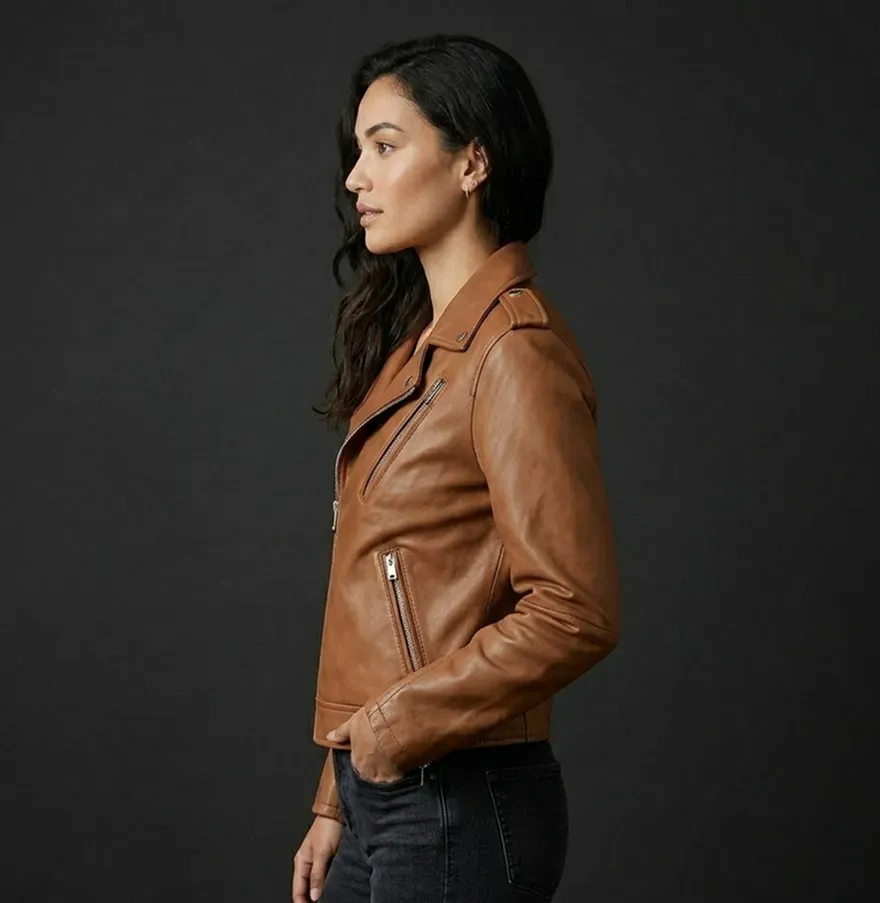 Tan Biker Jacket