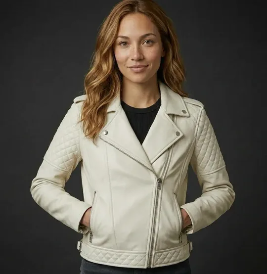 Translation missing: en.Cream Quilted Jacket