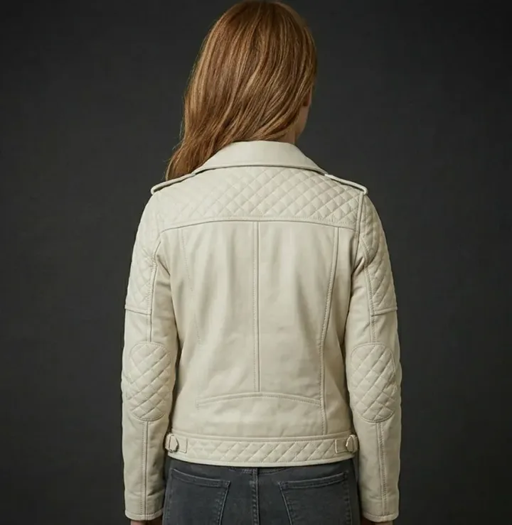 Cream Quilted Jacket