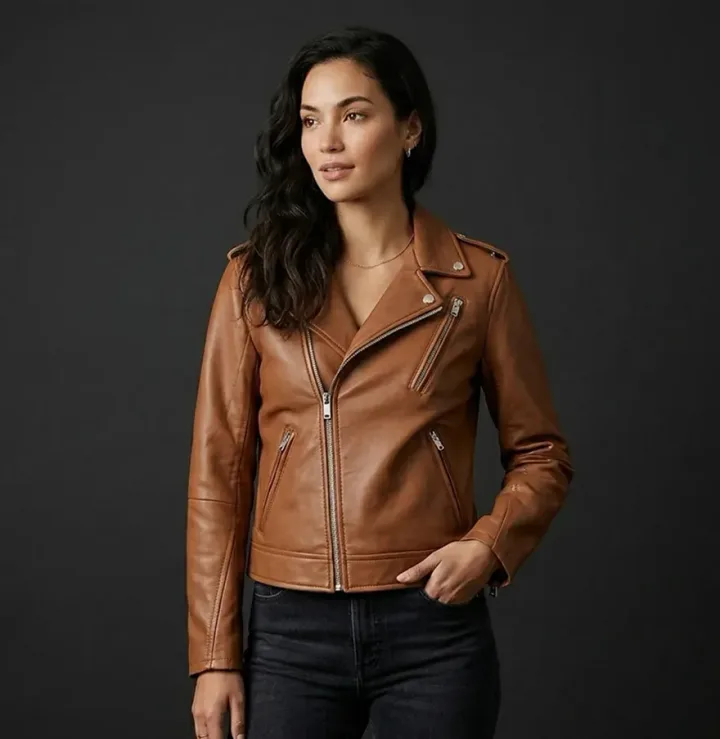 Tan Biker Jacket