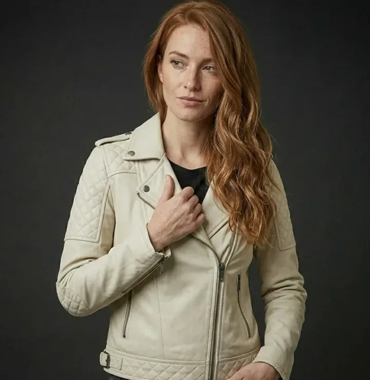 Cream Quilted Jacket