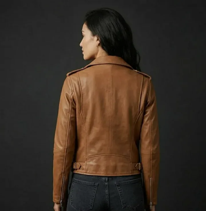 Tan Biker Jacket