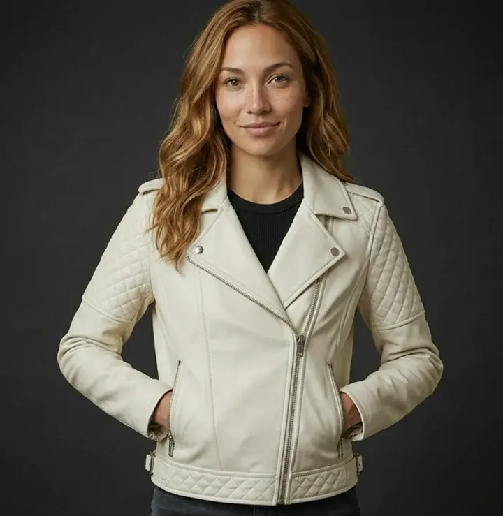 Cream Quilted Jacket