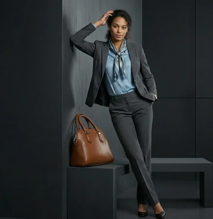 Brown Leather Work Tote